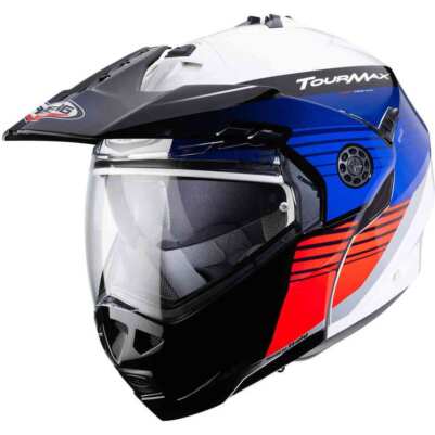КАСКА CABERG TOURMAX TITAN WHITE/RED/BLUE