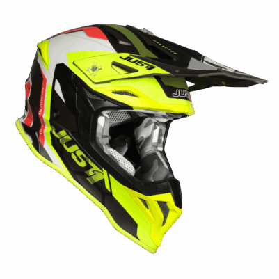 КАСКА JUST1 J39 REACTOR FLUO YELLOW/RED/TITANIUM MATT