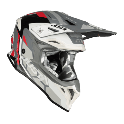 КАСКА JUST1 J39 REACTOR WHITE/RED/GREY MATT