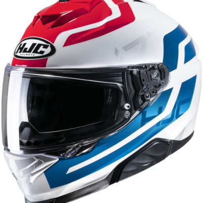 Каска HJC F71 FES – White / Fluo Yellow / Blue